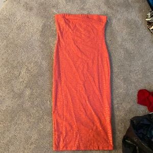 Coral sleeveless dress